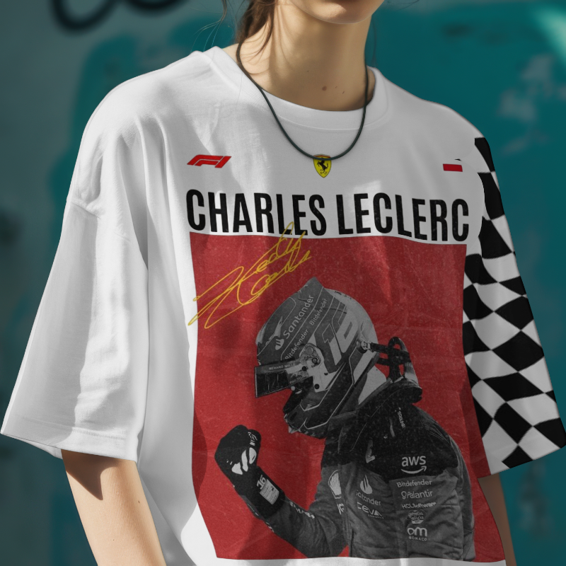 FERRARI'S CHARLES LECLERC F1-OVERSIZED TEE