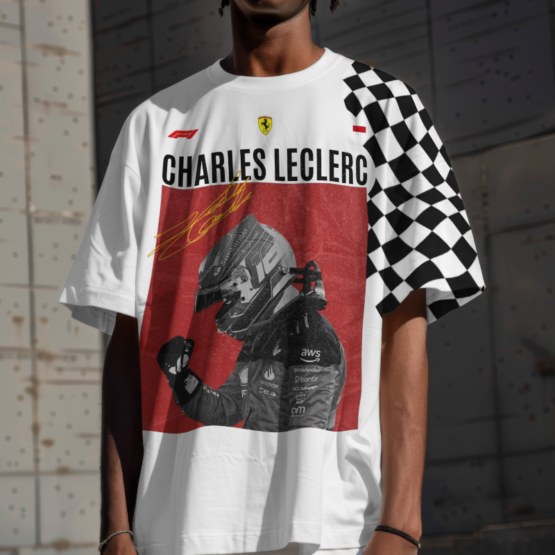 FERRARI'S CHARLES LECLERC F1-OVERSIZED TEE
